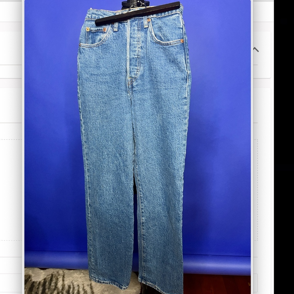 Levi's Blue Straight Leg Jeans for Women